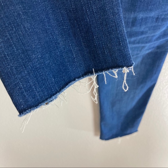 Madewell 9” High Rise Skinny Jeans Raw Hem Dark Women’s‎ Sz 27 - Picture 5 of 7